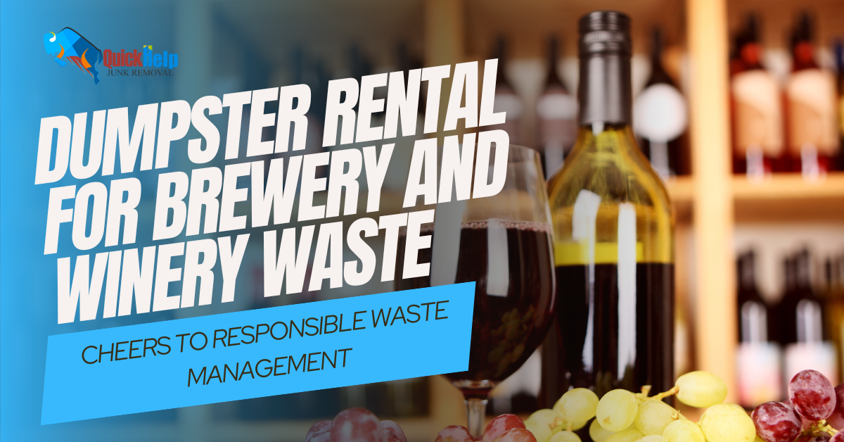 dumpster rental for brewery and winery waste