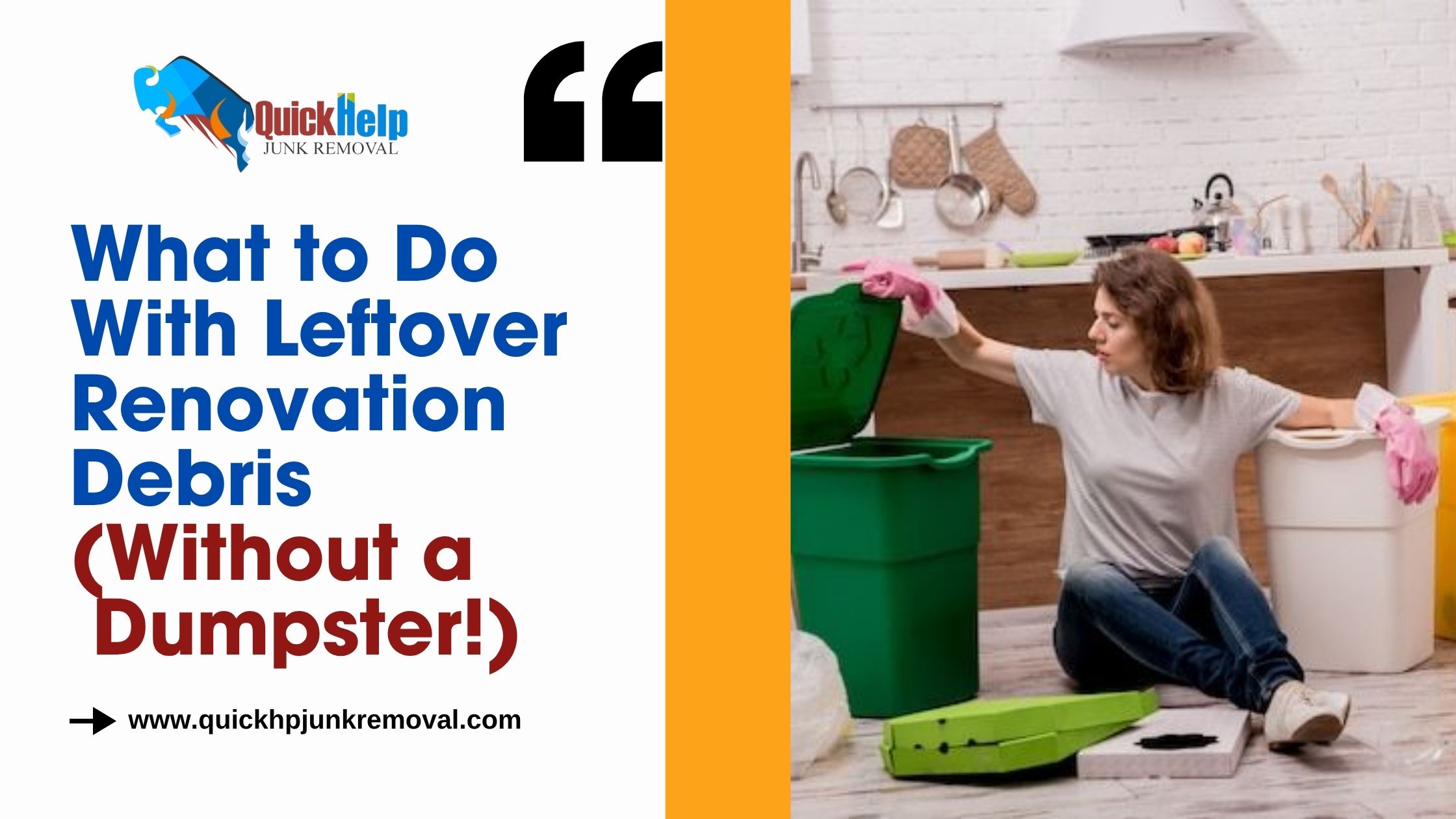 What to Do With Leftover Renovation Debris (Without a Dumpster!)